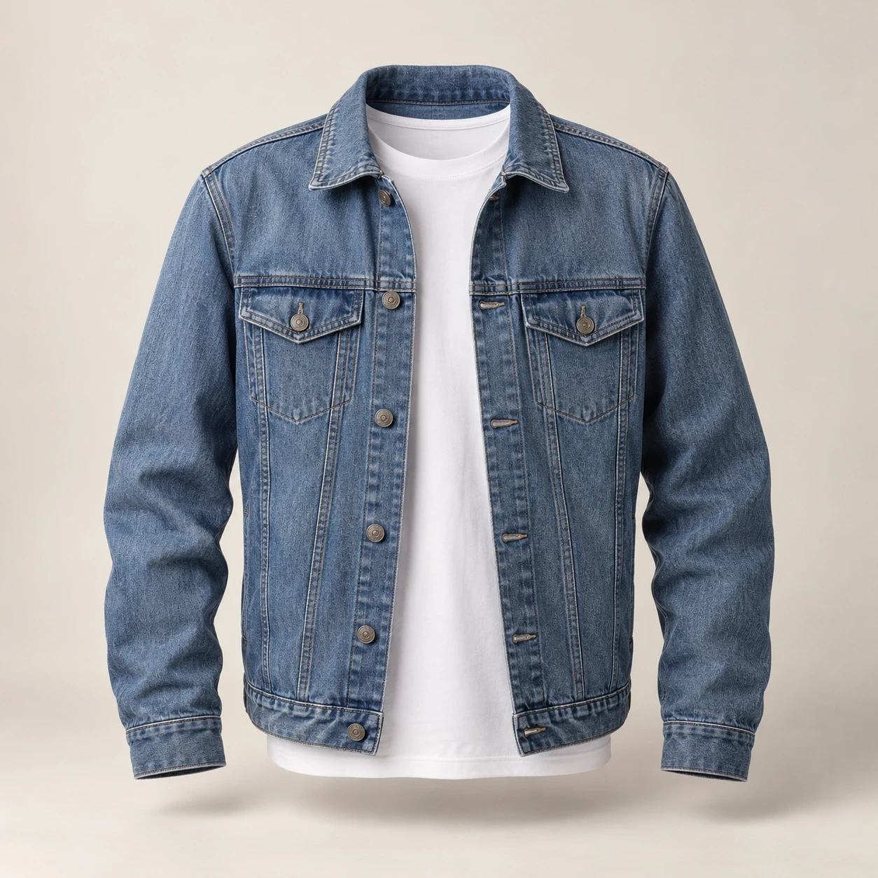 Kurtka denim — realistyczna wizualizacja AI