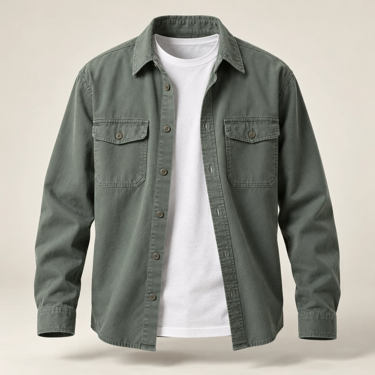 Koszula overshirt — realistyczna wizualizacja AI
