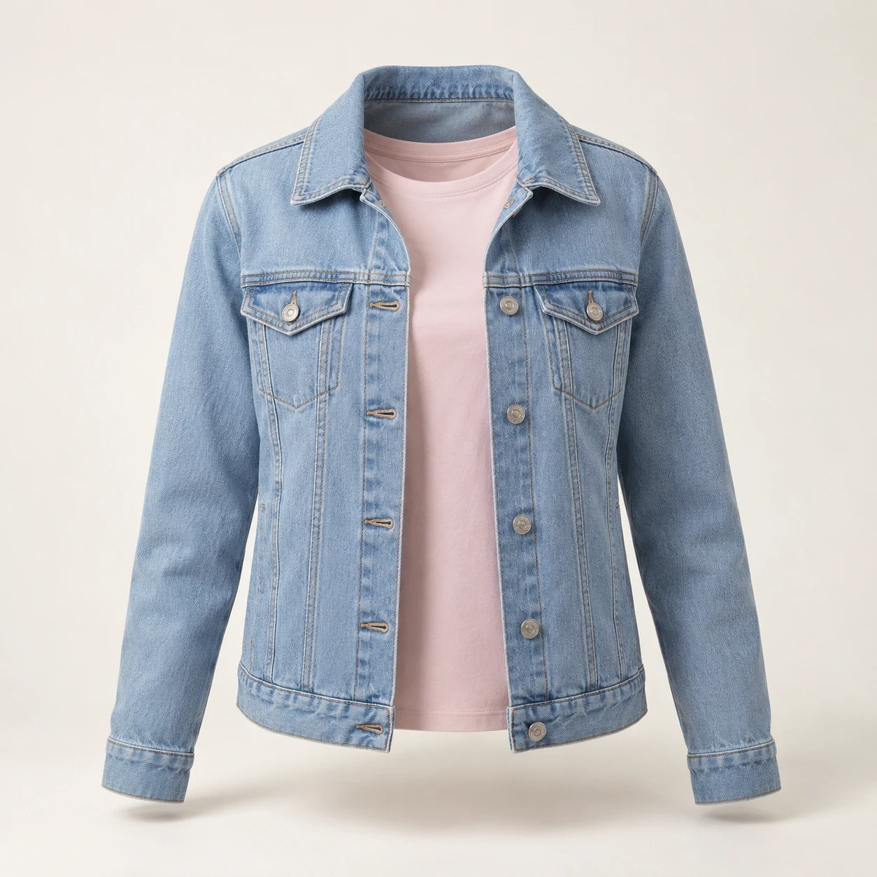Jasny denim — realistyczna wizualizacja AI