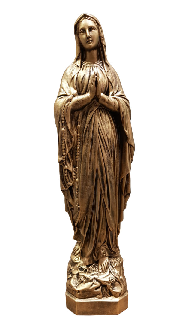 Matka Boża Różańcowa figura nagrobna