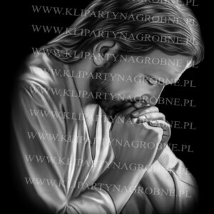 Jezus Modlący się grawer w kamieniu
