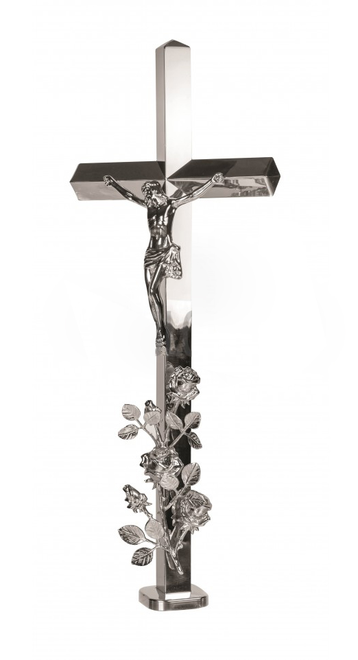 krzyż ze stali caro z pasyjką