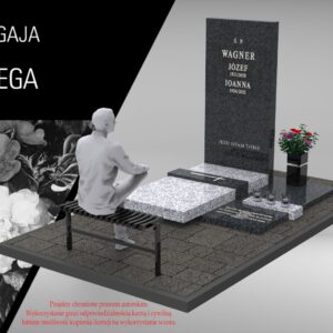 Nagrobek urnowy minimlistyczny wizualizacja 3D