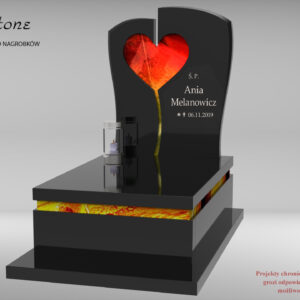 Nagrobek dziecięcy ze szkłem