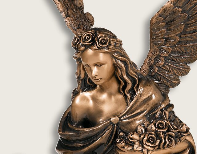 Anioł z brązu na nagrobek