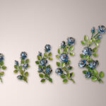 niebieska róża na nagrobek