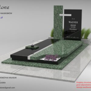 Nagrobek nowoczesny zielony