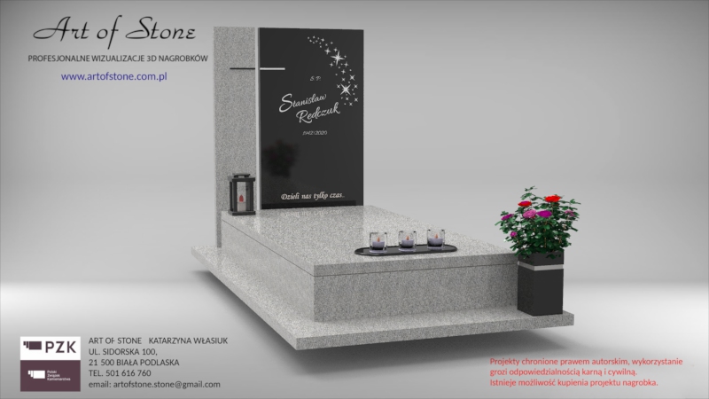 Nagrobek nowoczesny artofstone
