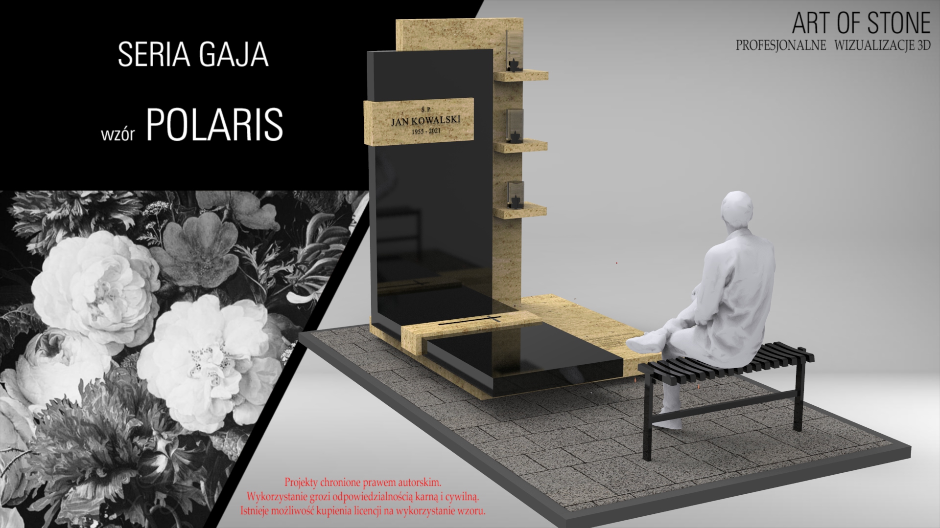 Nagrobek urnowy nietypowy