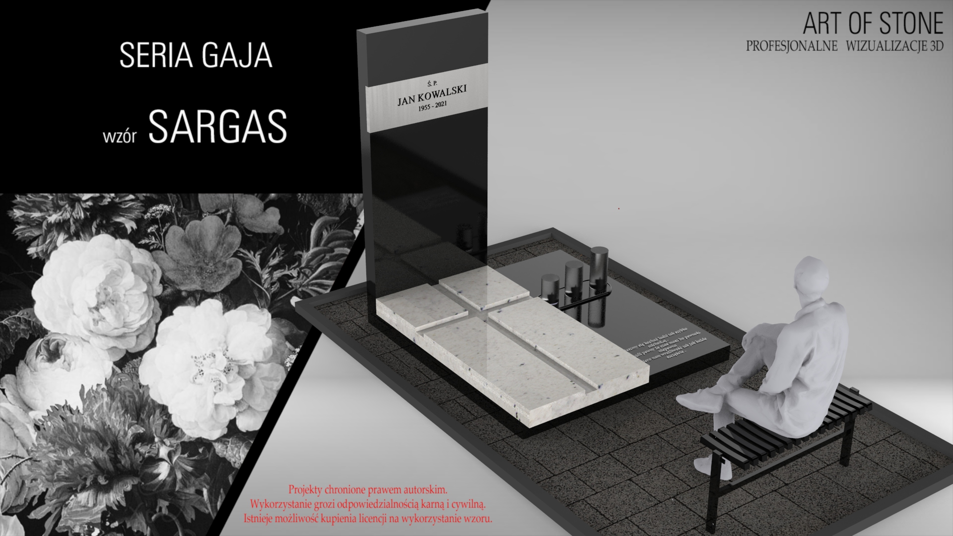 Nagrobek urnowy nowoczesny