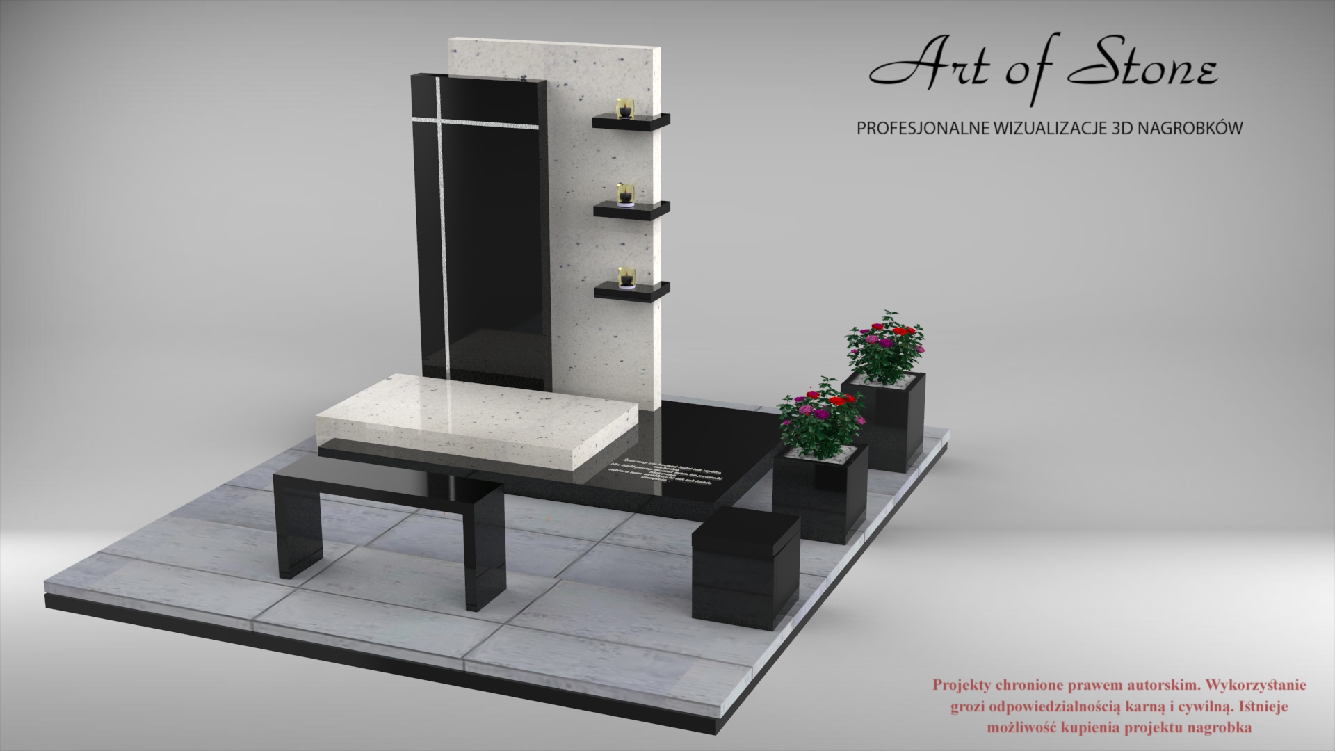 Nowoczesny nagrobek urnowy