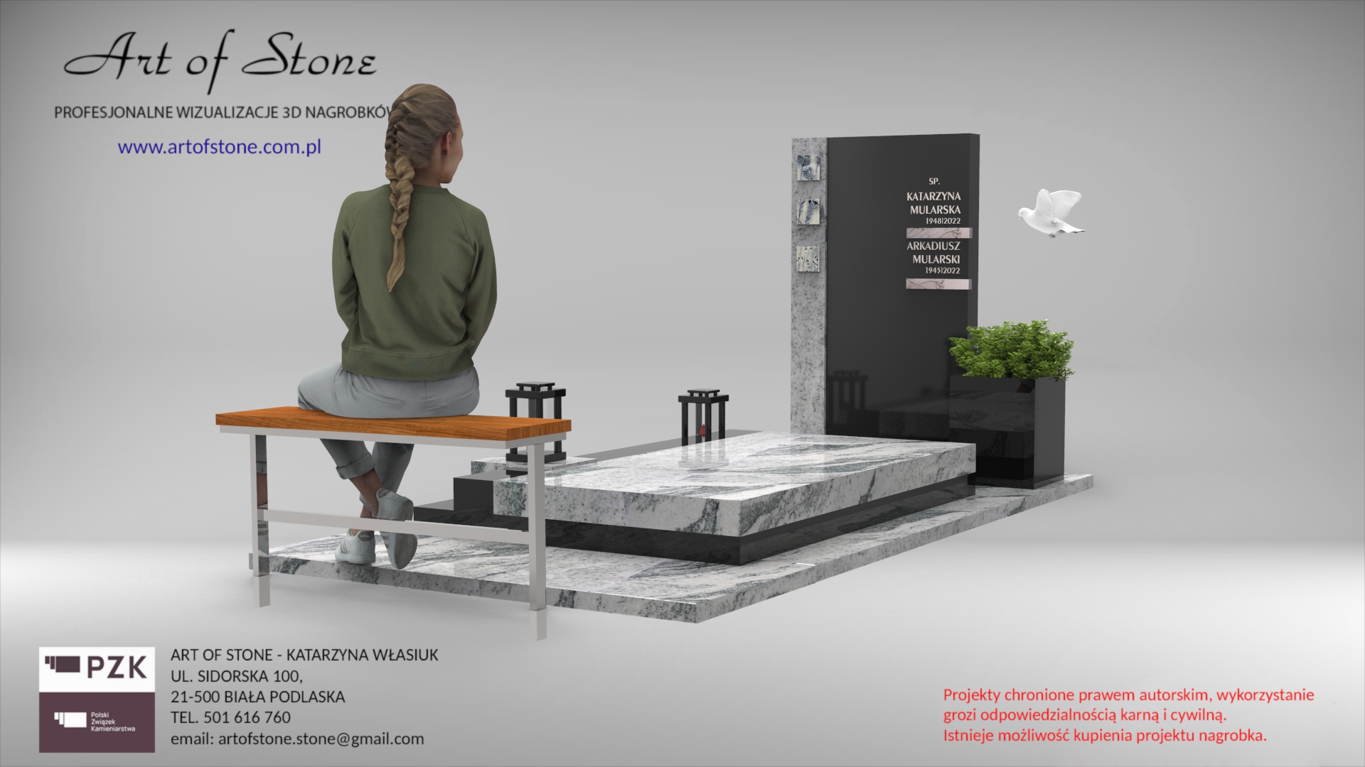 nagrobek minimalistyczny