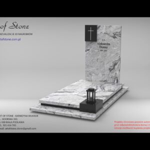 Nagrobek granitowy biały