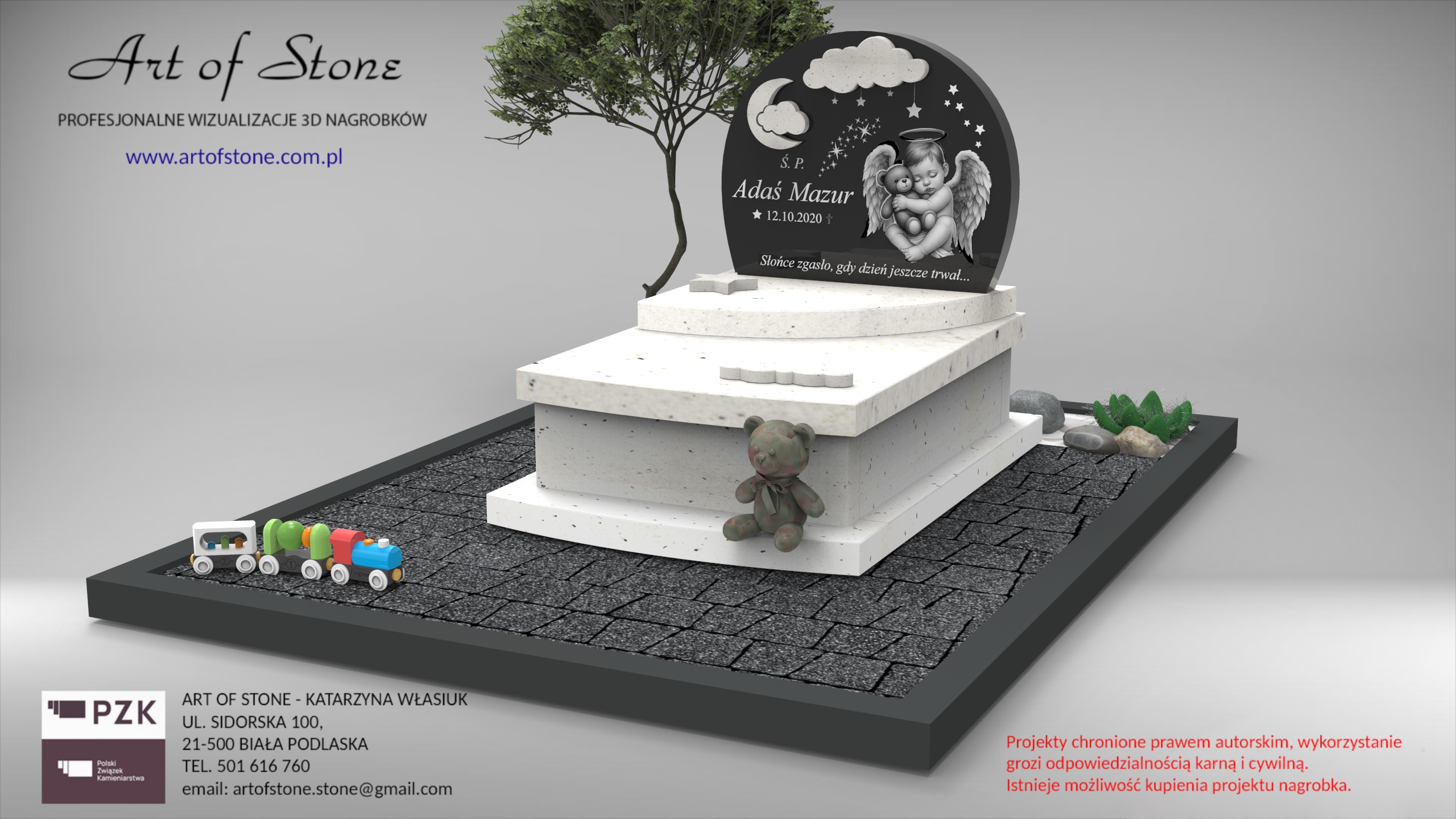 nagrobki dziecięce wysyłka