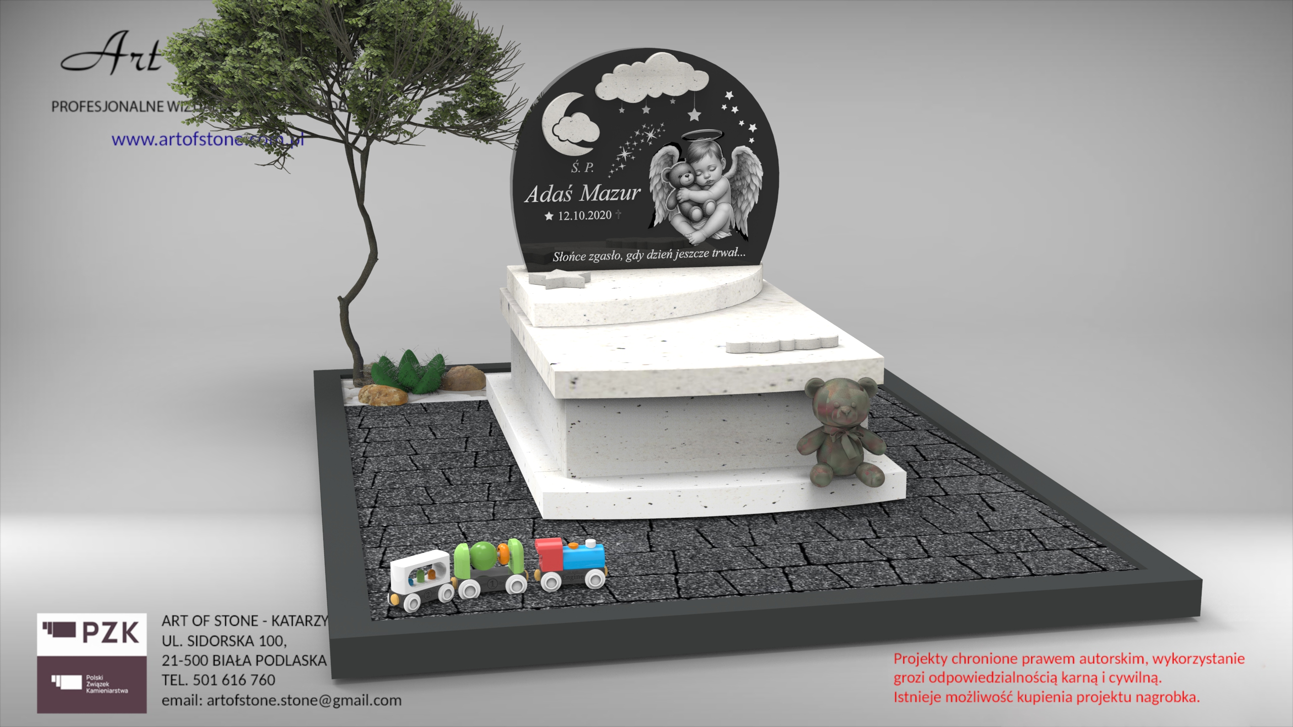 piękny pomnik dla dziecka