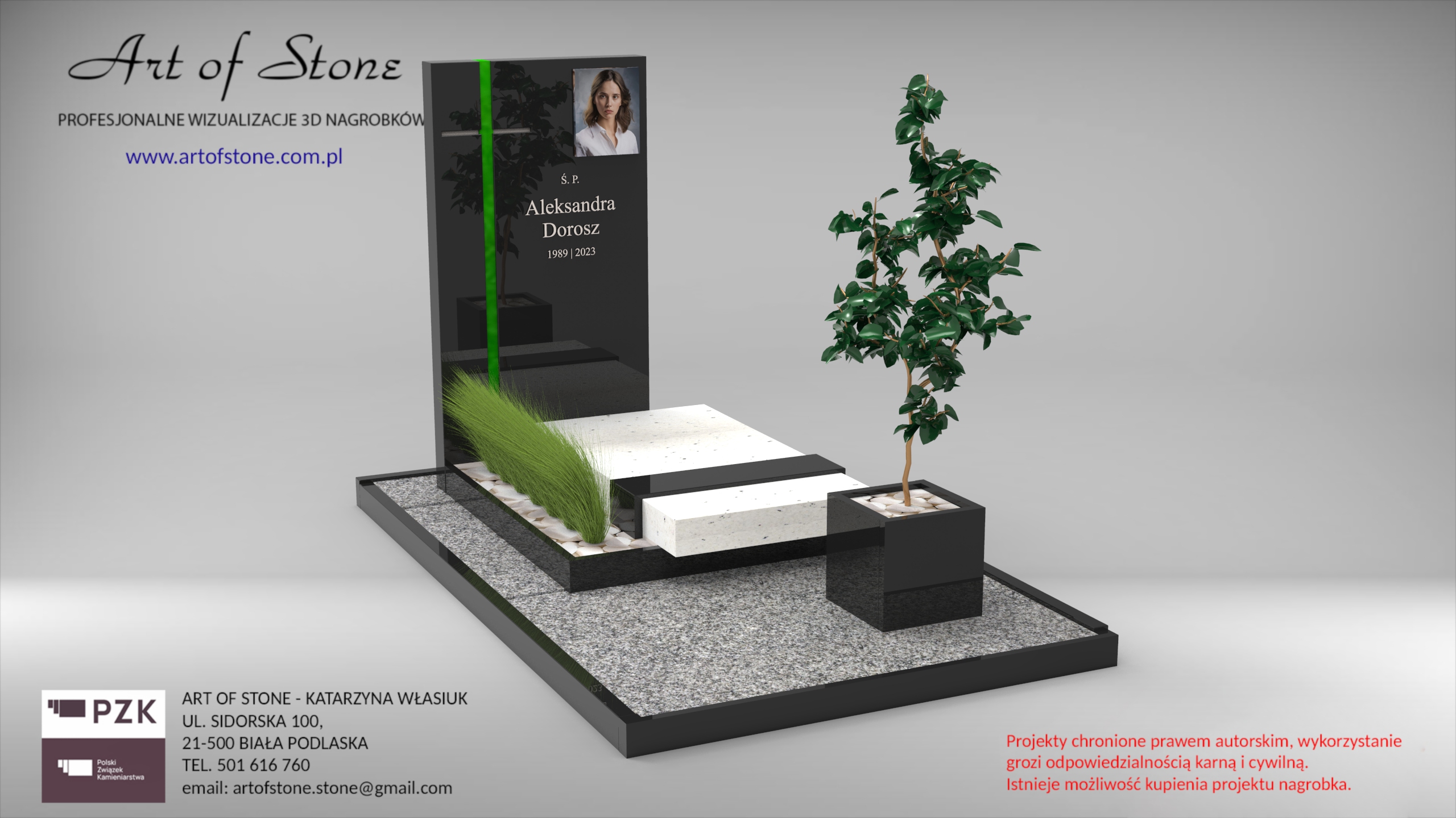 nagrobek perfect white