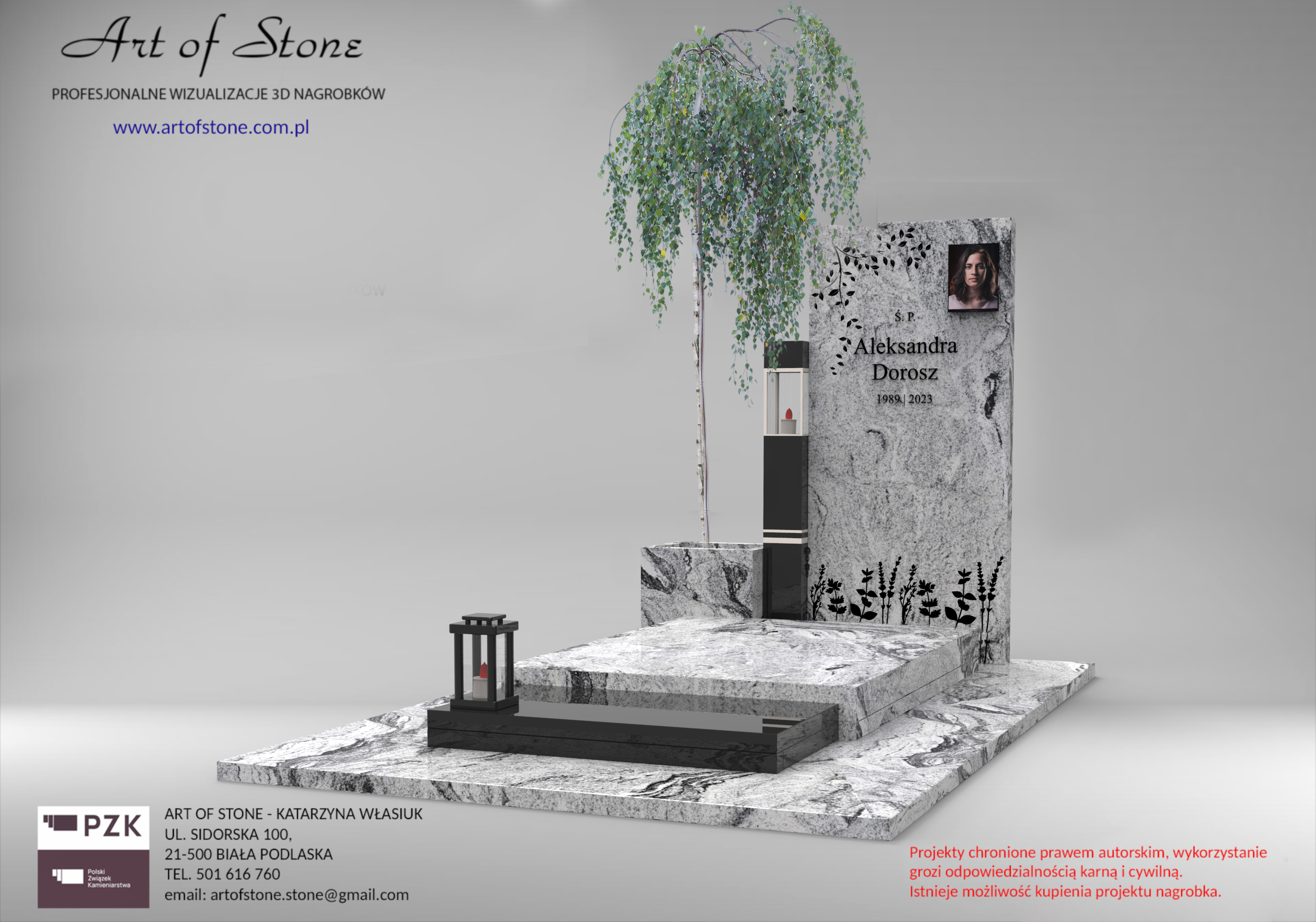 Nowoczesne nagrobki granitowe