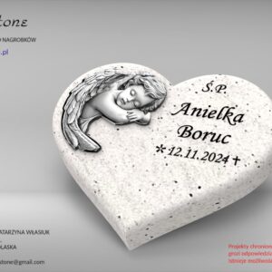 serce na nagrobek dziecięcy