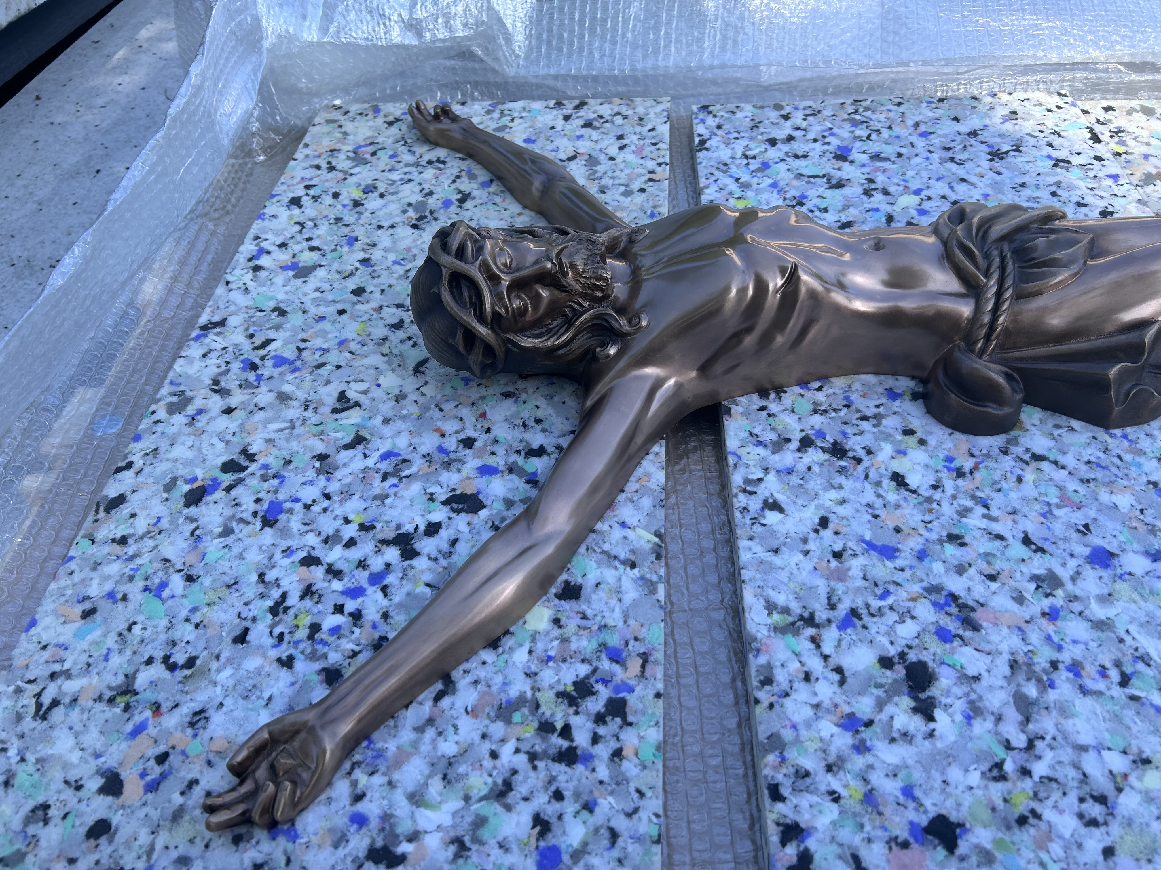 Duża pasyjka z brązu na nagrobek 54 cm, 63 cm, 77 cm, 112 cm - obrazek 7