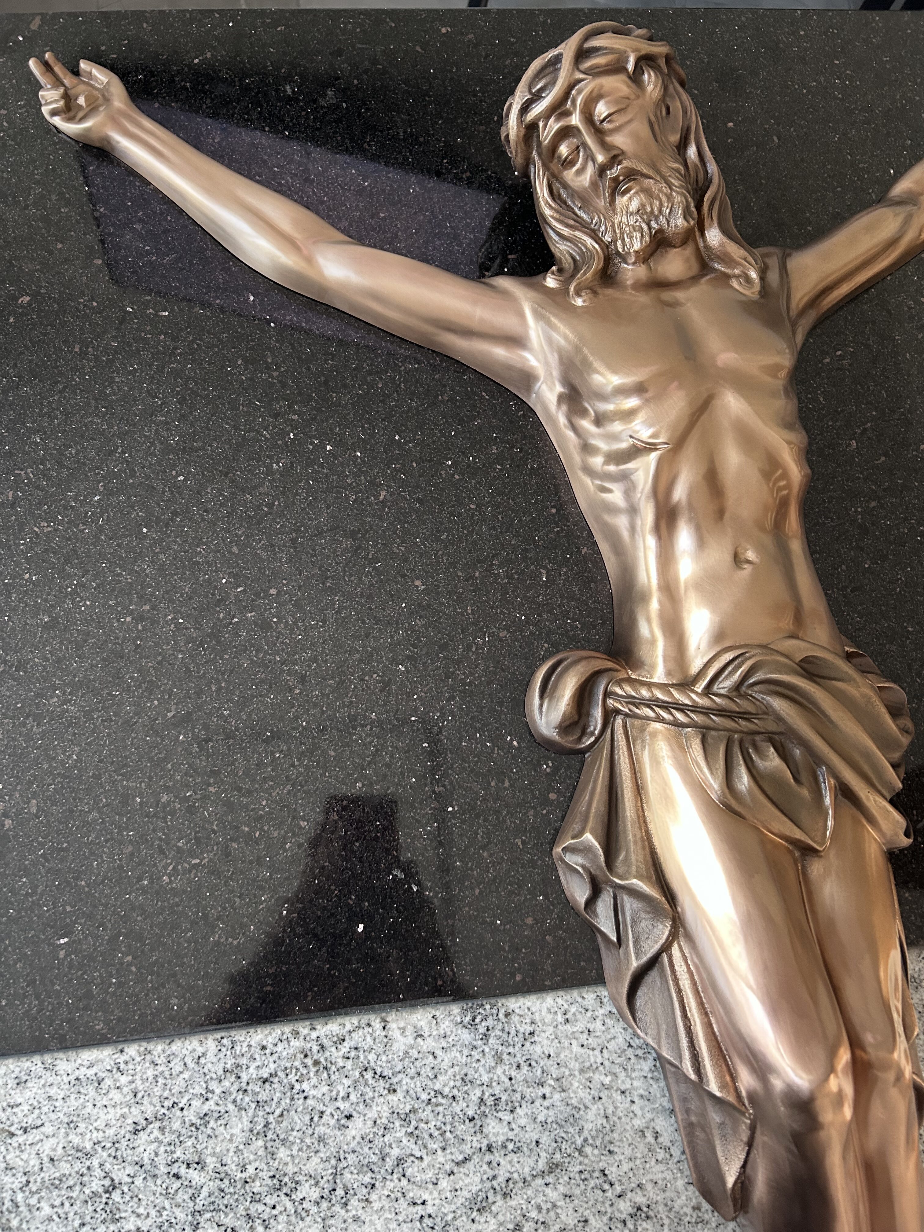 Duża pasyjka z brązu na nagrobek 54 cm, 63 cm, 77 cm, 112 cm - obrazek 3