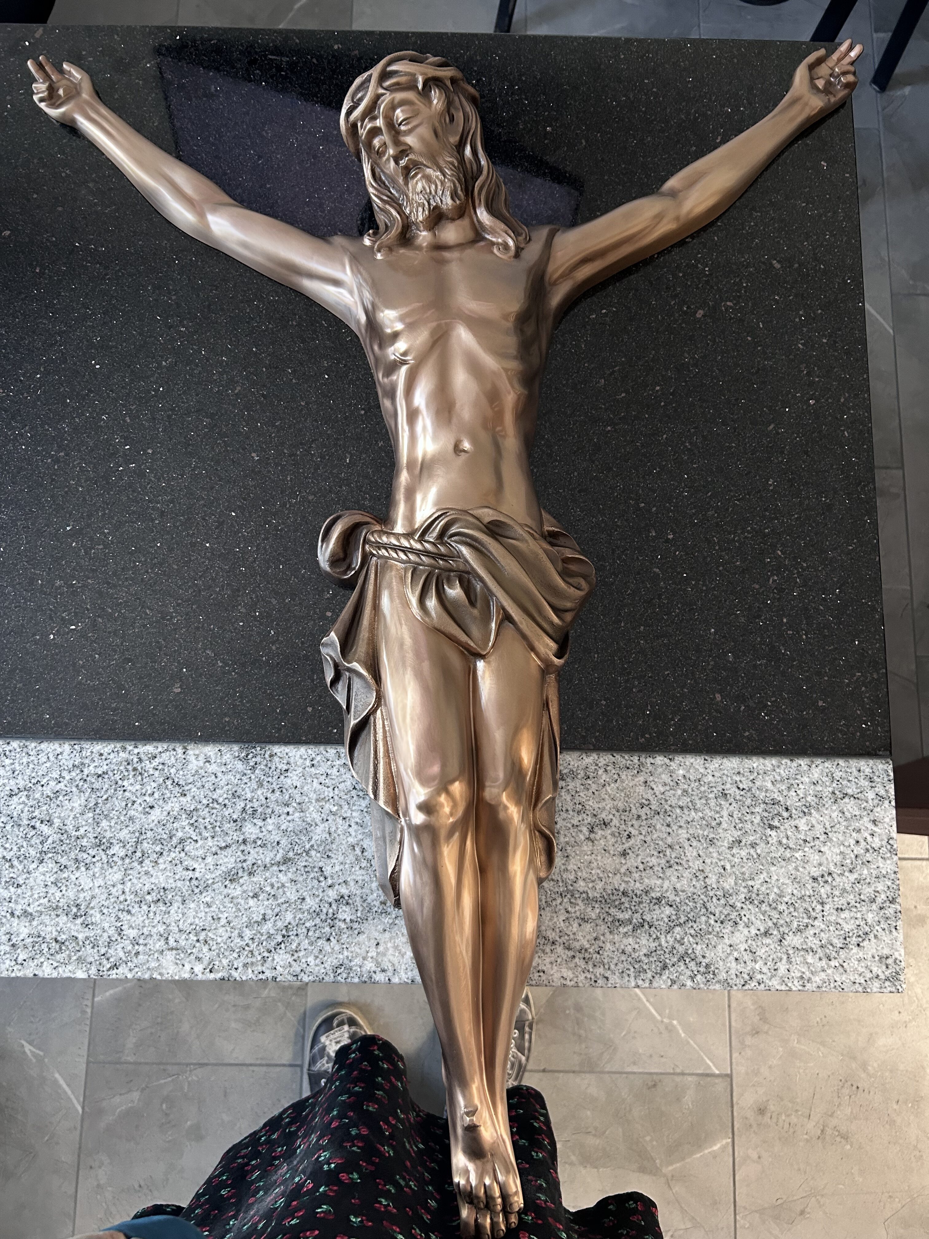 Duża pasyjka z brązu na nagrobek 54 cm, 63 cm, 77 cm, 112 cm - obrazek 4