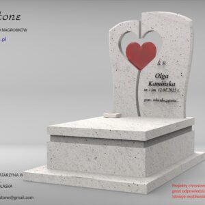 Nagrobek dla dziecka z serduszkiem