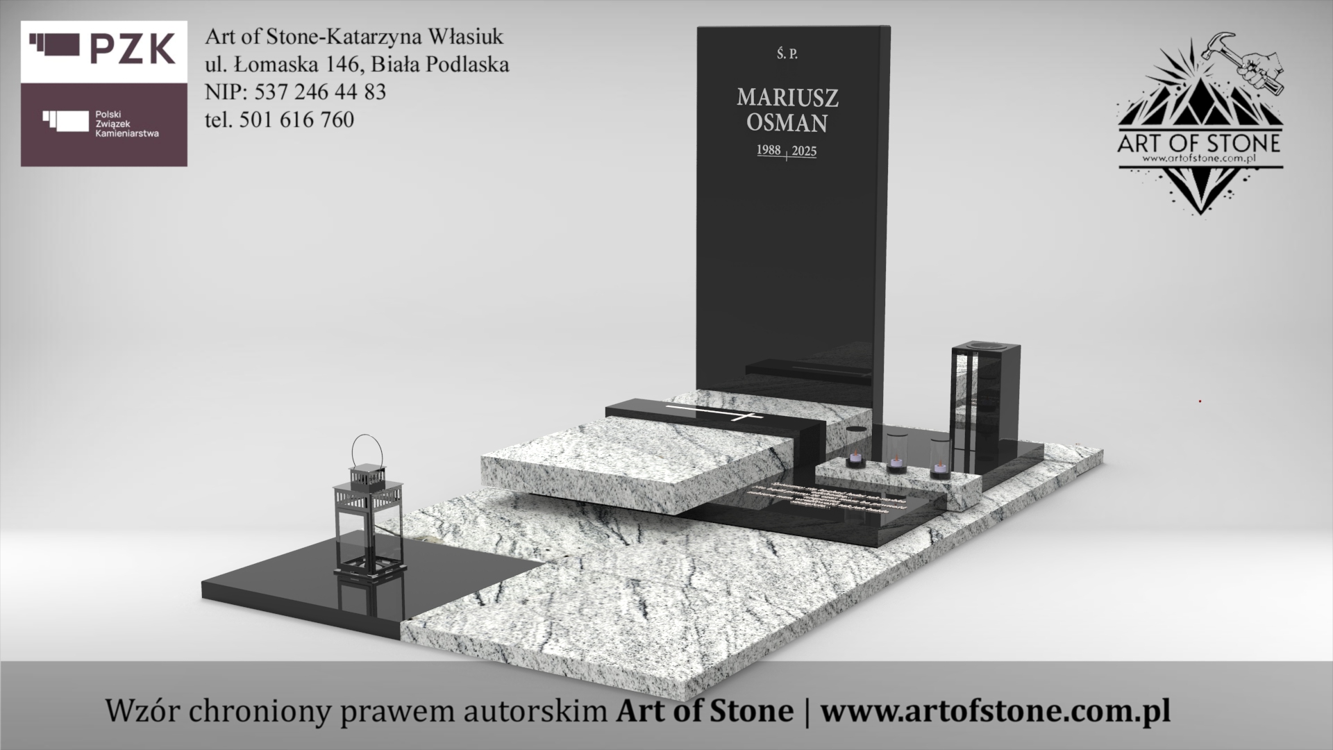 nagrobek viscount white