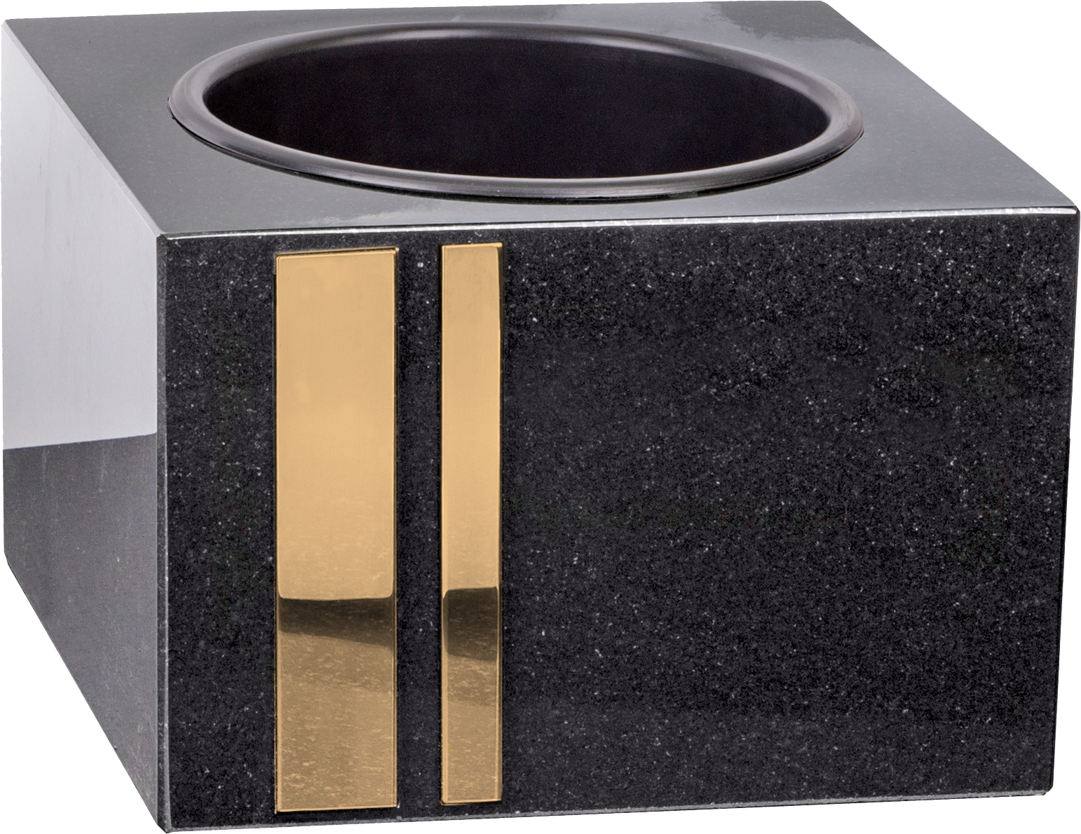 misa granitowa ze złotymi paskami