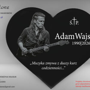 serce z grawerowanym zdjęciem