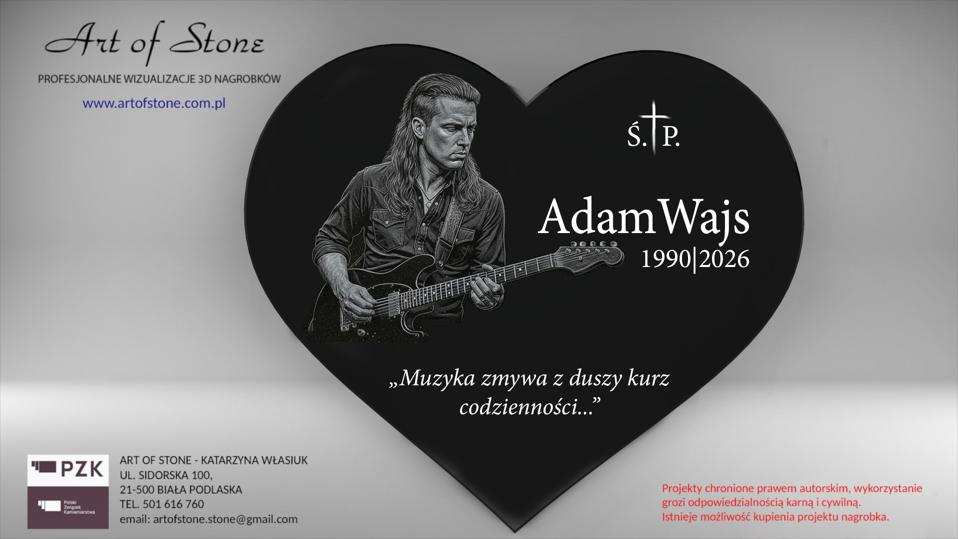 serce z grawerowanym zdjęciem